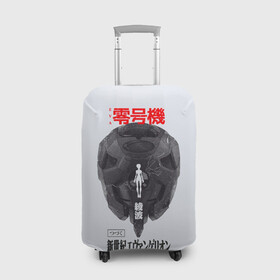 Чехол для чемодана 3D с принтом Рей в Екатеринбурге, 86% полиэфир, 14% спандекс | двустороннее нанесение принта, прорези для ручек и колес | anime | eva | evangelion | nerv | аниме | анимэ | ева | евангилион | нерв | роботы | рэй | синдзи | япония