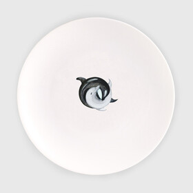 Тарелка с принтом Инь Янь в Екатеринбурге, фарфор | диаметр - 210 мм
диаметр для нанесения принта - 120 мм | гармония | дельфины | инь и янь | любовь | слияние