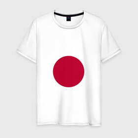 Мужская футболка хлопок с принтом Япония | Японский флаг в Екатеринбурге, 100% хлопок | прямой крой, круглый вырез горловины, длина до линии бедер, слегка спущенное плечо. | буква | герб | знак | печать императора | символ | символы | флаг | флаг японии | эмблема | эмблемма | япония | японский флаг