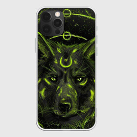 Чехол для iPhone 12 Pro Max с принтом Эзотерический Волк в Екатеринбурге, Силикон |  | волк | красивый волк | рисунок | эзотерика | эзотерический волк
