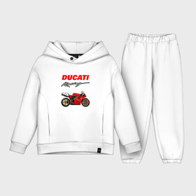 Детский костюм хлопок Oversize с принтом DUCATI   ДУКАТИ   MOTOSPORT в Екатеринбурге,  |  | ducati | motorcycle | motosport | racing | speed | sport | байк. | гонки | двигатель | дукати | мото | мотокросс | мотоспорт | мототриал | мотоцикл | скорость | спорт