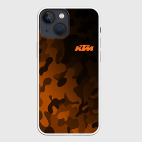 Чехол для iPhone 13 mini с принтом KTM | КТМ CAMO RACING в Екатеринбурге,  |  | Тематика изображения на принте: enduro | ktm | moto | moto sport | motocycle | orange | sportmotorcycle | ктм | мото | мото спорт | мотоспорт | оранжевый | спорт мото