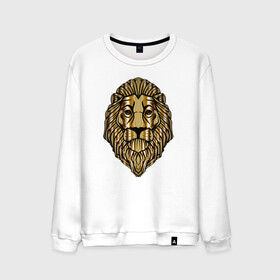 Мужской свитшот хлопок с принтом Лев в Екатеринбурге, 100% хлопок |  | lion | лев | тигр | футболка