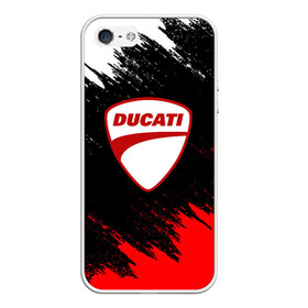 Чехол для iPhone 5/5S матовый с принтом DUCATI | ДУКАТИ БРЫЗГИ в Екатеринбурге, Силикон | Область печати: задняя сторона чехла, без боковых панелей | Тематика изображения на принте: ducati | moto | motocycle | racing | sport | дукати | мото | мотоспорт | мотоцикл | рейсинг | спорт