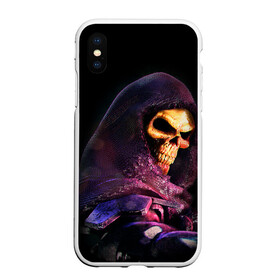 Чехол для iPhone XS Max матовый с принтом Skeletor | Masters of the Universe (+спина)  (Z) в Екатеринбурге, Силикон | Область печати: задняя сторона чехла, без боковых панелей | he man | logo | masters of the universe | she ra | skeletor | властелины вселенной | логип | лого | мульт | мультфильм | скелетор