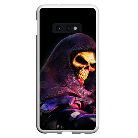 Чехол для Samsung S10E с принтом Skeletor | Masters of the Universe (+спина)  (Z) в Екатеринбурге, Силикон | Область печати: задняя сторона чехла, без боковых панелей | Тематика изображения на принте: he man | logo | masters of the universe | she ra | skeletor | властелины вселенной | логип | лого | мульт | мультфильм | скелетор