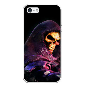 Чехол для iPhone 5/5S матовый с принтом Skeletor | Masters of the Universe (+спина)  (Z) в Екатеринбурге, Силикон | Область печати: задняя сторона чехла, без боковых панелей | Тематика изображения на принте: he man | logo | masters of the universe | she ra | skeletor | властелины вселенной | логип | лого | мульт | мультфильм | скелетор