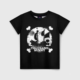 Детская футболка 3D с принтом One Piece team в Екатеринбурге, 100% гипоаллергенный полиэфир | прямой крой, круглый вырез горловины, длина до линии бедер, чуть спущенное плечо, ткань немного тянется | anime | one piece | аниме | анимэ | большой куш | ван пис | пират | пираты | пираты соломенной шляпы | эйтиро одо
