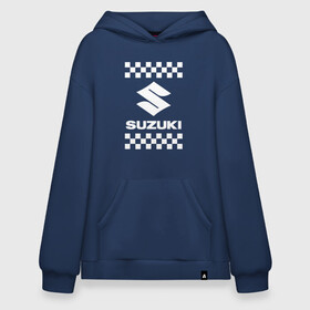 Худи SuperOversize хлопок с принтом SUZUKI / СУЗУКИ / RACING в Екатеринбурге, 70% хлопок, 30% полиэстер, мягкий начес внутри | карман-кенгуру, эластичная резинка на манжетах и по нижней кромке, двухслойный капюшон
 | Тематика изображения на принте: motorcycle | motosport | racing | speed | sport | suzuki | байк. | гонки | двигатель | мото | мотокросс | мотоспорт | мототриал | мотоцикл | скорость | спорт | сузуки