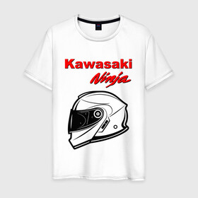 Мужская футболка хлопок с принтом KAWASAKI NINJA / КАВАСАКИ в Екатеринбурге, 100% хлопок | прямой крой, круглый вырез горловины, длина до линии бедер, слегка спущенное плечо. | kawasaki | motorcycle | motosport | ninja | racing | speed | sport | байк | гонки | двигатель | кавасаки | мото | мотокросс | мотоспорт | мототриал | мотоцикл | нинзя. | скорость | спорт
