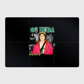 Магнитный плакат 3Х2 с принтом OG BUDA в Екатеринбурге, Полимерный материал с магнитным слоем | 6 деталей размером 9*9 см | buda | og buda | ог буда | реп | репер