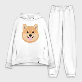 Женский костюм хлопок Oversize с принтом Shiba art в Екатеринбурге,  |  | akita | art | dog | inu | shiba | акита | арт | ину | сиба | собака | шиба