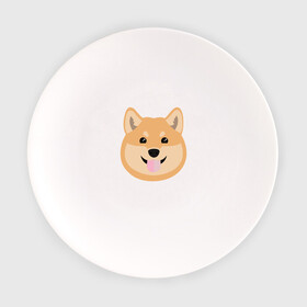Тарелка с принтом Shiba art в Екатеринбурге, фарфор | диаметр - 210 мм
диаметр для нанесения принта - 120 мм | akita | art | dog | inu | shiba | акита | арт | ину | сиба | собака | шиба