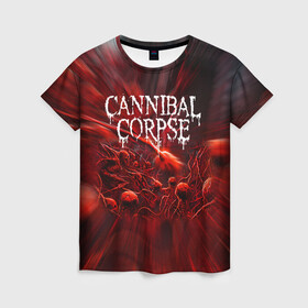 Женская футболка 3D с принтом Blood Cannibal Corpse | Труп Каннибала (Z) в Екатеринбурге, 100% полиэфир ( синтетическое хлопкоподобное полотно) | прямой крой, круглый вырез горловины, длина до линии бедер | cannibal | cannibal corpse | corpse | death metal | deathgrind | алекс уэбстер | брутальный дэт метал | дэт метал | дэтграйнд | пол мазуркевич | роб барретт | труп каннибала