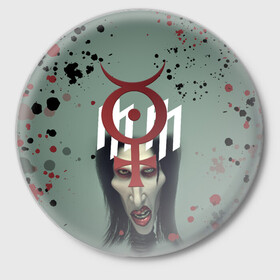 Значок с принтом Marilyn Manson | Мерилин Мэнсон (Z) в Екатеринбурге,  металл | круглая форма, металлическая застежка в виде булавки | hugh warner | marilyn manson | rock | глэм рок | гот | индастриал метал | индастриал рок | музыка | мэрилин мэнсон | рок | фрик | хард рок | шок рок