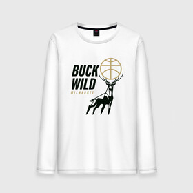 Мужской лонгслив хлопок с принтом Buck Wild в Екатеринбурге, 100% хлопок |  | antetokounmpo | basketball | bucks | giannis | milwaukee | mvp | nba | sport | streetball | адетокумбо | бакс | баскетбол | игра | милуоки | мяч | нба | олень | спорт | стритбол | тренер | чемпион | янис