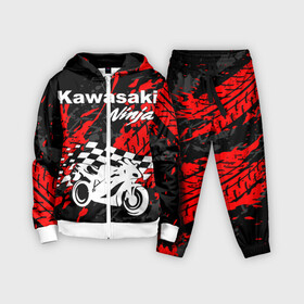 Детский костюм 3D с принтом KAWASAKI NINJA   КАВАСАКИ в Екатеринбурге,  |  | kawasaki | motorcycle | motosport | ninja | racing | speed | sport | байк | гонки | двигатель | кавасаки | мото | мотокросс | мотоспорт | мототриал | мотоцикл | нинзя. | скорость | спорт