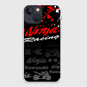 Чехол для iPhone 13 mini с принтом KAWASAKI NINJA   NINJA RACING в Екатеринбурге,  |  | Тематика изображения на принте: kawasaki | motorcycle | motosport | ninja | racing | speed | sport | байк | гонки | двигатель | кавасаки | мото | мотокросс | мотоспорт | мототриал | мотоцикл | нинзя. | скорость | спорт