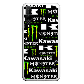 Чехол для Honor P30 с принтом KAWASAKI X MONSTER ENERGY в Екатеринбурге, Силикон | Область печати: задняя сторона чехла, без боковых панелей | Тематика изображения на принте: kawasaki | monster energy | motorcycle | motosport | racing | speed | sport | байк | гонки | двигатель | кавасаки | монстер энерджи. | мото | мотокросс | мотоспорт | мототриал | мотоцикл | скорость | спорт