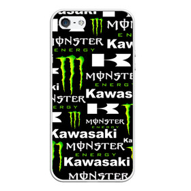 Чехол для iPhone 5/5S матовый с принтом KAWASAKI X MONSTER ENERGY в Екатеринбурге, Силикон | Область печати: задняя сторона чехла, без боковых панелей | kawasaki | monster energy | motorcycle | motosport | racing | speed | sport | байк | гонки | двигатель | кавасаки | монстер энерджи. | мото | мотокросс | мотоспорт | мототриал | мотоцикл | скорость | спорт