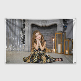 Флаг-баннер с принтом Девочка в Екатеринбурге, 100% полиэстер | размер 67 х 109 см, плотность ткани — 95 г/м2; по краям флага есть четыре люверса для крепления | девочка | наряд