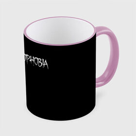 Кружка с полной запечаткой с принтом Phasmophobia logo в Екатеринбурге, керамика | ёмкость 330 мл | horror | phasmophobia | игра | пхасмафобия | пхасмофобия | фазмофобия | фасмофобия | хоррор