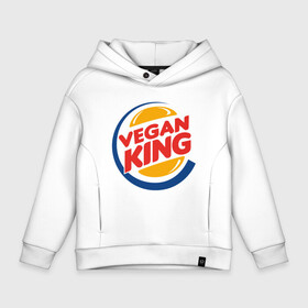 Детское худи Oversize хлопок с принтом Vegan King в Екатеринбурге, френч-терри — 70% хлопок, 30% полиэстер. Мягкий теплый начес внутри —100% хлопок | боковые карманы, эластичные манжеты и нижняя кромка, капюшон на магнитной кнопке | green | greenpeace | nature | sport | vegan | yoga | веган | вегетарианец | гринпис | еда | животные | жизнь | здоровье | зеленый | йога | мир | овощи | пища | планета | природа | растение | спорт | тело | фрукты