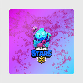 Магнит виниловый Квадрат с принтом BRAWL STARS SQUEAK: СКВИК. в Екатеринбурге, полимерный материал с магнитным слоем | размер 9*9 см, закругленные углы | Тематика изображения на принте: brawl stars | leon | sally leon | shark | werewolf leon | акула | бравл старс | оборотень | сквик squeak