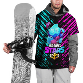 Накидка на куртку 3D с принтом BRAWL STARS SQUEAK: СКВИК. в Екатеринбурге, 100% полиэстер |  | brawl stars | leon | sally leon | shark | werewolf leon | акула | бравл старс | оборотень | сквик squeak