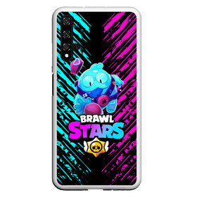 Чехол для Honor 20 с принтом BRAWL STARS SQUEAK: СКВИК. в Екатеринбурге, Силикон | Область печати: задняя сторона чехла, без боковых панелей | brawl stars | leon | sally leon | shark | werewolf leon | акула | бравл старс | оборотень | сквик squeak