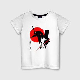 Детская футболка хлопок с принтом ЕВА-02 | RED SUN в Екатеринбурге, 100% хлопок | круглый вырез горловины, полуприлегающий силуэт, длина до линии бедер | anime | eva | evangelion | nerv | аниме | анимэ | ева | евангилион | нерв | роботы | рэй | синдзи | япония