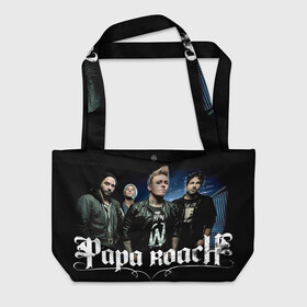 Пляжная сумка 3D с принтом Papa Roach band в Екатеринбурге, 100% полиэстер | застегивается на металлическую кнопку; внутренний карман застегивается на молнию. Стенки укреплены специальным мягким материалом, чтобы защитить содержимое от несильных ударов
 | alternative | metall | music | papa roach | rock | альтернатива | джекоби шэддикс | джерри хортон | дэйв бакнер | металл | музыка | папа роач | папа роуч | папа таракан | рок | тобин эсперанс | тони палермо