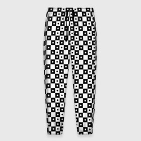 Мужские брюки 3D с принтом ШАХМАТНАЯ КЛЕТКА В ГОРОШЕК в Екатеринбурге, 100% полиэстер | манжеты по низу, эластичный пояс регулируется шнурком, по бокам два кармана без застежек, внутренняя часть кармана из мелкой сетки | abstraction | geometry | hexagon | neon | paints | stripes | texture | triangle | абстракция | брызги | геометрия | горошек | клетки | краски | круги | кубы | неон | соты | текстура | шахматная доска