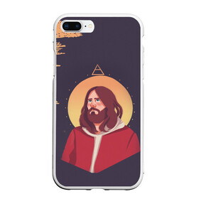 Чехол для iPhone 7Plus/8 Plus матовый с принтом Jared Leto | 30 SECONDS TO MARS (Z) в Екатеринбурге, Силикон | Область печати: задняя сторона чехла, без боковых панелей | 30 seconds to mars | 30 секунд | 30 секунд до марса | jared joseph leto | jared leto | rock | джаред лето | музыка | песни | рок