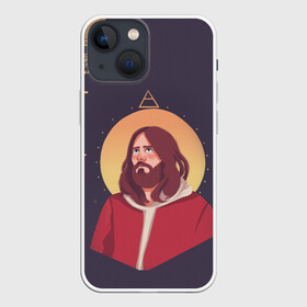 Чехол для iPhone 13 mini с принтом Jared Leto | 30 SECONDS TO MARS (Z) в Екатеринбурге,  |  | 30 seconds to mars | 30 секунд | 30 секунд до марса | jared joseph leto | jared leto | rock | джаред лето | музыка | песни | рок