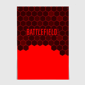 Постер с принтом Battlefield 2042 - Hexagon в Екатеринбурге, 100% бумага
 | бумага, плотность 150 мг. Матовая, но за счет высокого коэффициента гладкости имеет небольшой блеск и дает на свету блики, но в отличии от глянцевой бумаги не покрыта лаком | 2042 | battle | battlefield | fps | game | games | logo | portal | royale | shooter | батлфилд | битва | игра | игры | королевская | лого | портал | соты | шутер