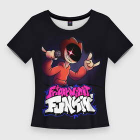Женская футболка 3D Slim с принтом Friday Night Funkin  Пико в Екатеринбурге,  |  | fnf | friday night funkin | pico | игра | пико | фридей найт фанкин