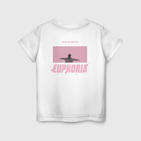 Детская футболка хлопок с принтом EUPHORIA | BTS | PINK Edition  в Екатеринбурге, 100% хлопок | круглый вырез горловины, полуприлегающий силуэт, длина до линии бедер | bighit | bts | butter | k pop | love yourself | music | битиэс | бойсбенд | бтс | кейпоп | корея | чимин | эйфория