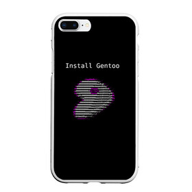 Чехол для iPhone 7Plus/8 Plus матовый с принтом Install Gentoo в Екатеринбурге, Силикон | Область печати: задняя сторона чехла, без боковых панелей | Тематика изображения на принте: distro | gentoo | linux | programmer | генту | дистибутив | линух | программистам