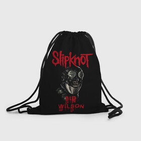 Рюкзак-мешок 3D с принтом SID WILSON | SLIPKNOT | СЛИПКНОТ (Z) в Екатеринбурге, 100% полиэстер | плотность ткани — 200 г/м2, размер — 35 х 45 см; лямки — толстые шнурки, застежка на шнуровке, без карманов и подкладки | rock | sid wilson | slipknot | петля | рок | сид вилсон | скользящий узел | слипкнот | тяжелый рок | удавка