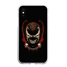 Чехол для iPhone XS Max матовый с принтом Spawn профиль в Екатеринбурге, Силикон | Область печати: задняя сторона чехла, без боковых панелей | Тематика изображения на принте: al simmons | antihero | chain | comics | evil | hell | skull | smile | spawn | ад | антигерой | зло | комиксы | отродье | спаун | улыбка | цепь | череп | эл симмонс