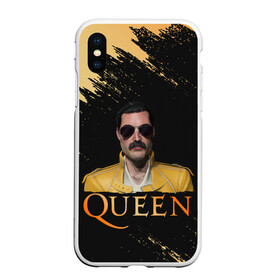 Чехол для iPhone XS Max матовый с принтом Фредди Меркьюри | Freddie Mercury (Z) в Екатеринбурге, Силикон | Область печати: задняя сторона чехла, без боковых панелей | Тематика изображения на принте: freddie mercury | music | queen | брайан мэй | глэм рок | джон дикон | квин | королева | музыка | поп рок | роджер тейлор | фредди меркьюри | хард рок