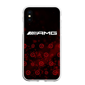 Чехол для iPhone XS Max матовый с принтом Mercedes AMG - Particles (Pattern) в Екатеринбурге, Силикон | Область печати: задняя сторона чехла, без боковых панелей | amg | auto | bens | benz | logo | merc | mercedes | mercedes amg | mersedes | moto | star | vthctltc | авто | амг | бенц | звезда | класс | лого | логотип | мерин | мерс | мерседес | мото | паттерн | символ | символы | частицы | ьуксувуы