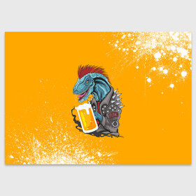Поздравительная открытка с принтом Пивозавр - Взрыв в Екатеринбурге, 100% бумага | плотность бумаги 280 г/м2, матовая, на обратной стороне линовка и место для марки
 | Тематика изображения на принте: dinosaur | pivo | pivozavr | взрыв | динозавр | краска | прикол