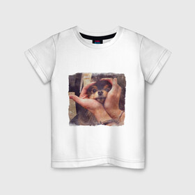 Детская футболка хлопок с принтом 8 мембер в Екатеринбурге, 100% хлопок | круглый вырез горловины, полуприлегающий силуэт, длина до линии бедер | bts | ёнтан | животные | собака | тэхен