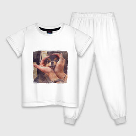 Детская пижама хлопок с принтом 8 мембер в Екатеринбурге, 100% хлопок |  брюки и футболка прямого кроя, без карманов, на брюках мягкая резинка на поясе и по низу штанин
 | bts | ёнтан | животные | собака | тэхен