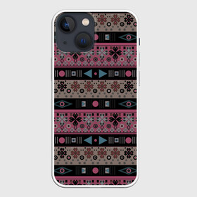 Чехол для iPhone 13 mini с принтом Этнический полосатый орнамент в Екатеринбурге,  |  | Тематика изображения на принте: абстрактный | африканский узор | геометрический узор | орнамент | полосы | текстура | шаблон
