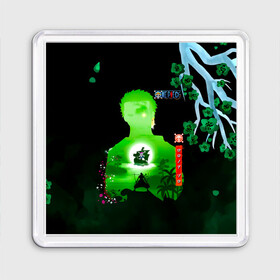 Магнит 55*55 с принтом Зоро One Piece. Большой куш в Екатеринбурге, Пластик | Размер: 65*65 мм; Размер печати: 55*55 мм | Тематика изображения на принте: anime | manga | one piece | zoro roronoa | аниме | большой куш | ван пис | великий флот | вон пис | зородзюро | король пиратов | манга | мечник | охотник за головами | охотник на пиратов | пират