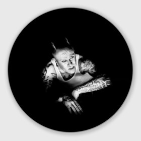 Коврик для мышки круглый с принтом Кейт Флинт в Екатеринбурге, резина и полиэстер | круглая форма, изображение наносится на всю лицевую часть | alternative | dj | electo | music | prodigy | альтернатива | музыка | продиджи | продижи | электроника