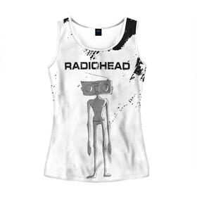 Женская майка 3D с принтом Radiohead | Радиохед (Z) в Екатеринбурге, 100% полиэстер | круглая горловина, прямой силуэт, длина до линии бедра | radiohead | thomas edward yorke | альтернативный рок | арт рок | джонни гринвуд | инди рок | колин гринвуд | том йорк | фил селуэй | эд о’брайен | экспериментальный рок | электронная музыка